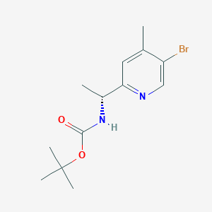 molecular formula C13H19BrN2O2 B12283809 Tert-butyln-[(1r)-1-(5-bromo-4-methyl-2-pyridyl)ethyl]carbamate 