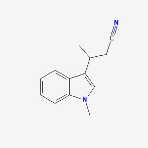 molecular formula C13H14N2 B12283819 (3R)-3-(1-methyl-1H-indol-3-yl)butanenitrile 