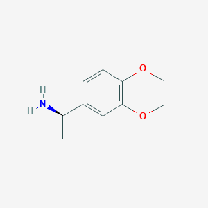 molecular formula C10H13NO2 B12283824 (1R)-1-(2,3-dihydro-1,4-benzodioxin-6-yl)ethan-1-amine CAS No. 1157581-13-9