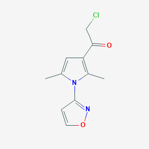 B1228384 2-Chloro-1-[1-(3-isoxazolyl)-2,5-dimethyl-3-pyrrolyl]ethanone CAS No. 857041-83-9