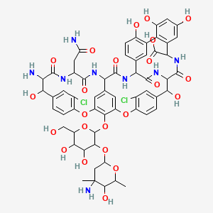 molecular formula C59H62Cl2N8O23 B12283872 Vancomycin hexapeptide 