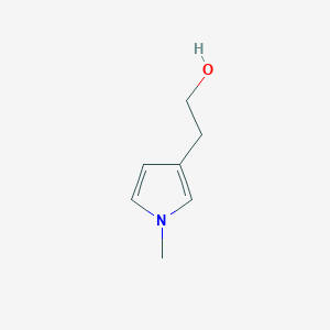 molecular formula C7H11NO B12283880 1H-Pyrrole-3-ethanol,1-methyl-(9CI) 