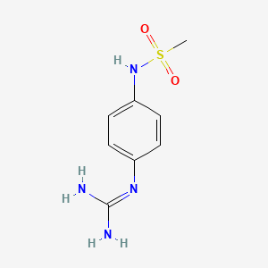 molecular formula C8H12N4O2S B12283881 N-[4-[(Aminoiminomethyl)amino]phenyl]methanesulfonamide 