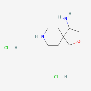 molecular formula C8H18Cl2N2O B12283891 2-Oxa-8-azaspiro[4.5]decan-4-amine;dihydrochloride 