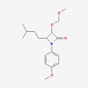 3-(Methoxymethoxy)-1-(4-methoxyphenyl)-4-(3-methylbutyl)azetidin-2-one