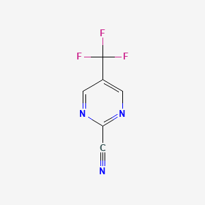 molecular formula C6H2F3N3 B12283903 5-(Trifluoromethyl)pyrimidine-2-carbonitrile 