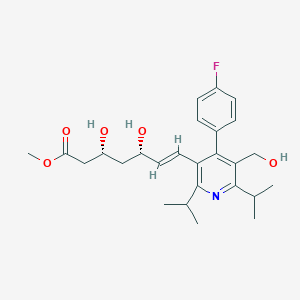 molecular formula C26H34FNO5 B12283921 methyl (E,3R,5S)-7-[4-(4-fluorophenyl)-5-(hydroxymethyl)-2,6-di(propan-2-yl)pyridin-3-yl]-3,5-dihydroxyhept-6-enoate 