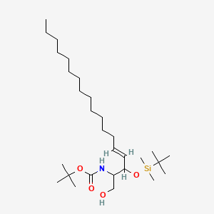 tert-butyl N-[(E)-3-[tert-butyl(dimethyl)silyl]oxy-1-hydroxyoctadec-4-en-2-yl]carbamate