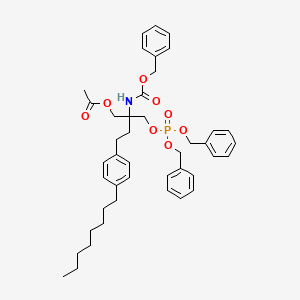 molecular formula C43H54NO8P B12283951 (S)-2-(Benzyloxycarbonyl)amine-2-(acetoxy)methyl-1-(dibenzyl) phosphoryloxy-4-(4-octylphenyl)butane 