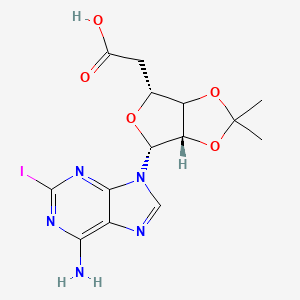 beta-D-Ribofuranuronic acid, 1-(6-amino-2-iodo-9H-purin-9-yl)-1-deoxy-2,3-O-(1-methylethylidene)-