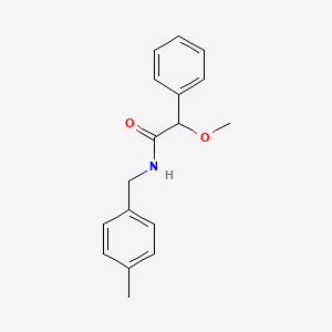 molecular formula C17H19NO2 B1228400 2-methoxy-N-[(4-methylphenyl)methyl]-2-phenylacetamide 
