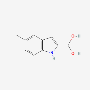 molecular formula C10H11NO2 B12284017 (5-methyl-1H-indol-2-yl)methanediol 