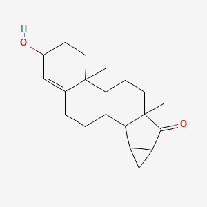 molecular formula C20H28O2 B12284021 15,16-Dihydro-3-hydroxy-3'H-cycloprop[15,16]androsta-5,15-dien-17-one CAS No. 67372-65-0