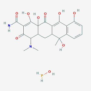 4-(Dimethylamino)-1,6,10,11,12a-pentahydroxy-6-methyl-3,12-dioxo-4,4a,5,5a-tetrahydrotetracene-2-carboxamide;phosphinous acid