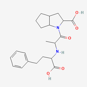 1-{2-[(1-Carboxy-3-phenylpropyl)amino]propanoyl}-hexahydro-2H-cyclopenta[B]pyrrole-2-carboxylic acid