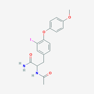 2-Acetamido-3-[3-iodo-4-(4-methoxyphenoxy)phenyl]propanamide