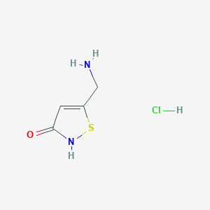 5-(Aminomethyl)-1,2-thiazol-3-one;hydrochloride