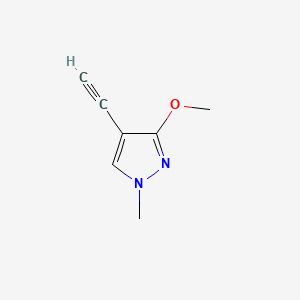 molecular formula C7H8N2O B12284133 4-ethynyl-3-methoxy-1-methyl-1H-pyrazole 