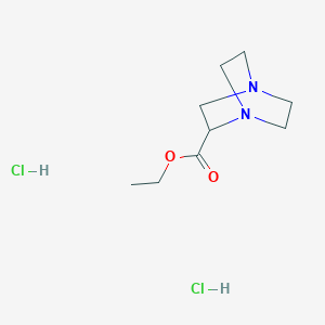 Ethyl 1,4-diazabicyclo[2.2.2]octane-2-carboxylate;dihydrochloride