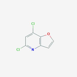 molecular formula C7H3Cl2NO B12284170 5,7-Dichlorofuro[3,2-b]pyridine 