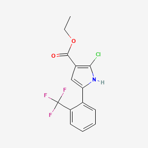 ethyl 2-chloro-5-[2-(trifluoromethyl)phenyl]-1H-pyrrole-3-carboxylate