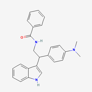 molecular formula C25H25N3O B1228418 N-[2-[4-(dimethylamino)phenyl]-2-(1H-indol-3-yl)ethyl]benzamide 