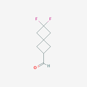 molecular formula C8H10F2O B12284180 6,6-Difluorospiro[3.3]heptane-2-carbaldehyde 