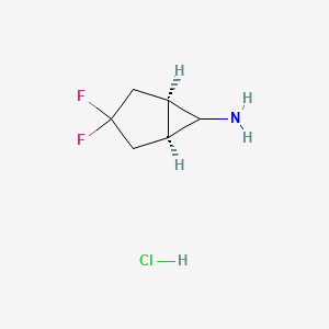 molecular formula C6H10ClF2N B12284195 rel-(1R,5S,6r)-3,3-difluorobicyclo[3.1.0]hexan-6-amine;hydrochloride 