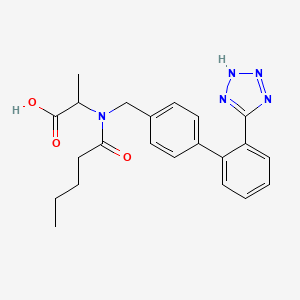 molecular formula C22H25N5O3 B12284209 2-[pentanoyl-[[4-[2-(2H-tetrazol-5-yl)phenyl]phenyl]methyl]amino]propanoic acid 