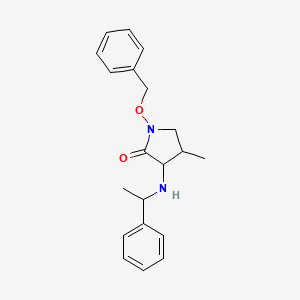 molecular formula C20H24N2O2 B12284229 (3R,4R)-1-(Benzyloxy)-4-methyl-3-(((R)-1-phenylethyl)amino)pyrrolidin-2-one 