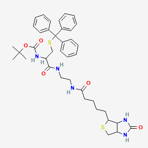 tert-butyl N-[1-oxo-1-[2-[5-(2-oxo-1,3,3a,4,6,6a-hexahydrothieno[3,4-d]imidazol-4-yl)pentanoylamino]ethylamino]-3-tritylsulfanylpropan-2-yl]carbamate