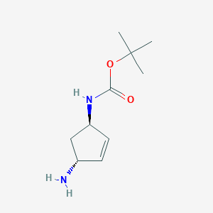 Tert-butyl N-[(1R,4R)-4-aminocyclopent-2-EN-1-YL]carbamate