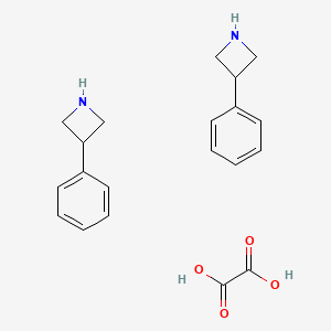 molecular formula C20H24N2O4 B12284336 3-Phenylazetidine hemioxalate 