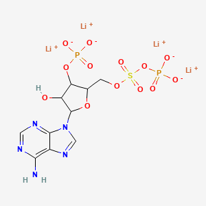 molecular formula C10H11Li4N5O13P2S B12284360 Adenosine 3'-Phosphate 5'-Phosphosulfate, Tetralithium Salt 