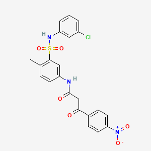 N-[3-[(3-chlorophenyl)sulfamoyl]-4-methylphenyl]-3-(4-nitrophenyl)-3-oxopropanamide