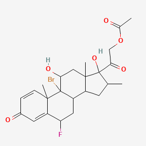 molecular formula C24H30BrFO6 B12284378 [2-(9-Bromo-6-fluoro-11,17-dihydroxy-10,13,16-trimethyl-3-oxo-6,7,8,11,12,14,15,16-octahydrocyclopenta[a]phenanthren-17-yl)-2-oxoethyl] acetate 