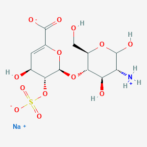 sodium;(2R,3R,4S)-2-[(2R,3S,4R,5R)-5-azaniumyl-4,6-dihydroxy-2-(hydroxymethyl)oxan-3-yl]oxy-4-hydroxy-3-sulfonatooxy-3,4-dihydro-2H-pyran-6-carboxylate