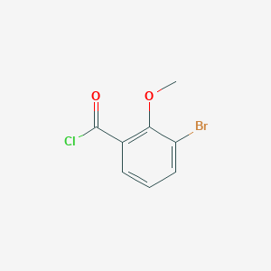 molecular formula C8H6BrClO2 B12284393 3-Bromo-2-methoxybenzoyl chloride CAS No. 121789-32-0