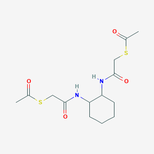 S-[2-[[2-[(2-acetylsulfanylacetyl)amino]cyclohexyl]amino]-2-oxoethyl] ethanethioate