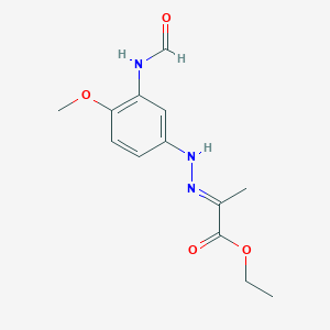 molecular formula C13H17N3O4 B12284411 ethyl (2E)-2-[(3-formamido-4-methoxyphenyl)hydrazinylidene]propanoate 