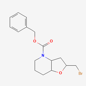 molecular formula C16H20BrNO3 B12284415 benzyl 2-(bromomethyl)-3,3a,5,6,7,7a-hexahydro-2H-furo[3,2-b]pyridine-4-carboxylate 