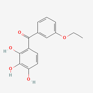 molecular formula C15H14O5 B1228442 (3-乙氧基苯基)-(2,3,4-三羟基苯基)甲酮 