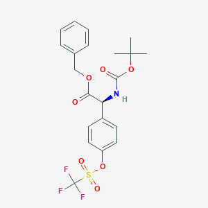 (S)-Benzyl 2-(tert-butoxycarbonylamino)-2-(4-(trifluoromethylsulfonyloxy)phenyl)acetate