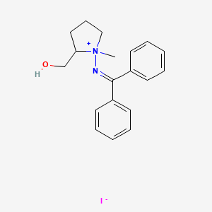 [1-(Benzhydrylideneamino)-1-methylpyrrolidin-1-ium-2-yl]methanol;iodide