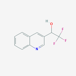 molecular formula C11H8F3NO B12284485 3-Quinolinemethanol, alpha-(trifluoromethyl)- 