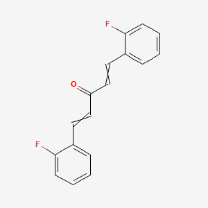 molecular formula C17H12F2O B1228451 1,5-Bis(2-fluorophenyl)penta-1,4-dien-3-one 