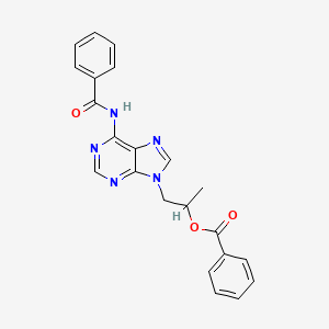 molecular formula C22H19N5O3 B12284517 1-(6-Benzamidopurin-9-yl)propan-2-yl benzoate 