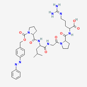 molecular formula C38H52N10O8 B12284548 5-(diaminomethylideneamino)-2-[[1-[2-[[4-methyl-2-[[1-[(4-phenyldiazenylphenyl)methoxycarbonyl]pyrrolidine-2-carbonyl]amino]pentanoyl]amino]acetyl]pyrrolidine-2-carbonyl]amino]pentanoic acid 