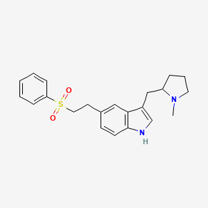 5-[2-(benzenesulfonyl)ethyl]-3-[(1-methylpyrrolidin-2-yl)methyl]-1H-indole