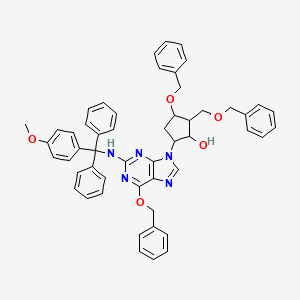 (2R,3S,5S)-3-(benzyloxy)-5-(6-(benzyloxy)-2-(((4-methoxyphenyl)diphenylmethyl)amino)-9H-purin-9-yl)-2-((benzyloxy)methyl)cyclopentanol